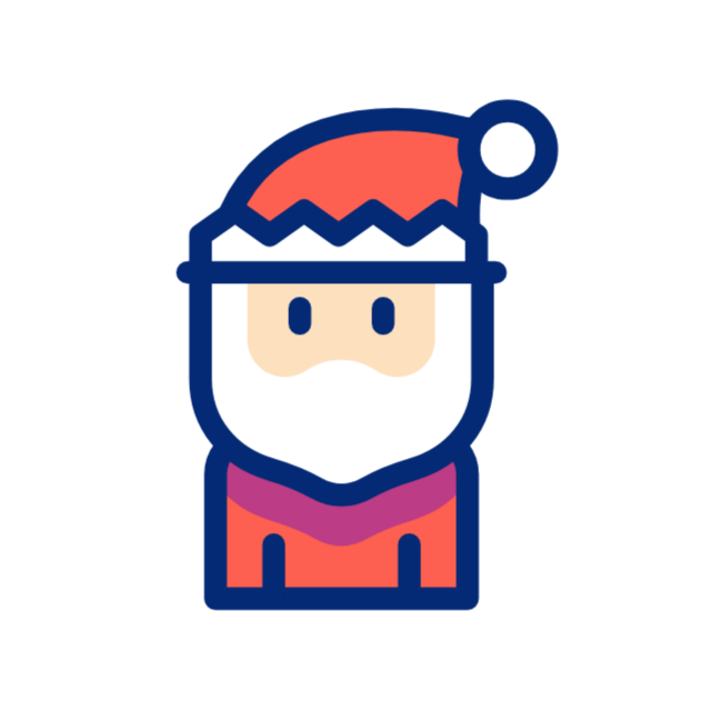 Animated Santa waving at you.